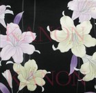 Japanese Yukata Cotton 100  Traditional Summer Kimono Robe - Lily Black