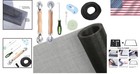 48  X 118  Charcoal Fiberglass Screen Kit  Essential Repair Tools Included