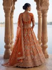 Maharani Gadhwal Silk Lehenga Choli Golden Dori Wedding Couture