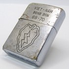 Vietnam War Bong Son 69-70 Zippo Oil Lighter 1969 Rare Hinge Replaced By Zippo