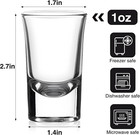 24 Pack 1 Oz Shot Glasses Set Shot Glass With Heavy Base Clear Shot Glasses Bulk