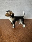 Hand-painted Vintage Porcelain Beagle Figurine  Dog Collectible  broken Leg 