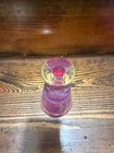 Vtg Purple Art Glass Perfume Bottle W  Matching Stopper Mid Century Decorative