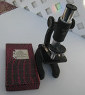 Vintage Carl Dietz Microscope With Box Of Atco 1384 Slides