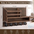 Wall Mount Key Mail Holder 5 Hooks Organizer Rack 11 8x7 8x3 2 Inch Home Decor