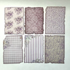 Vintage Style Purple Pattern Paper Sheets Spring Scrapbook Collage Junk Journals