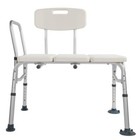 New Adjustable Shower Chair Bath Seat Tub Transfer Bench With Armrest  back