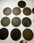 Canadian Large Cent Lot Of 13 Lg One Cent Coins Various Dates  Free 1932 Ca Cent