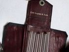 Antique Medical Travel Pocket Kit For Glass Tubes Vials  Leather  Nice