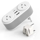 European Travel Plug Adapter For Europe   Uk  International Power Plug With 2   