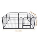 24  Dog Playpen Crate 8 Panel Fence Pet Play Pen Exercise Puppy Kennel Cage Yard