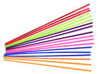 18 Rods X 6 Different Colors 1 8    Inch Diameter Pink Blue Green Purple Amber Red