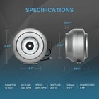 12 Inch Inline Duct Ventilation Blower Fan With Variable Speed Controller