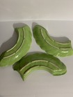 Vintage Relish Tray Dip Divided 3 Piece Set Usa No 370 Mcm Sylvan Ceramics Green
