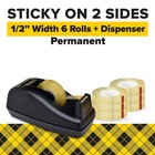 Scotch 665 Double-sided Permanent Tape With C40 Dispenser 1 2  X 900  Clear