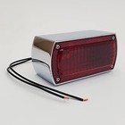 Chrome Box Style Chopper Tail Light W tag Light For Custom Applications With 