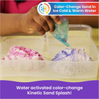 Kinetic Sand Splash Water Play Sandbox With 12oz Color-change Play Sand   4 Mold