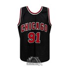 Dennis Rodman Autographed Chicago Custom Black Basketball Jersey -bas  1 Signed 