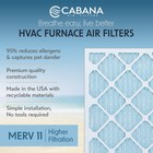 Cabana Air Filters 6 Pack Hvac Furnace Air Filters  Merv 11  14 X 25 X 1  White