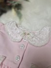 Vintage 3 Pcs Baby Girl Dress Outfit Rose Cottage Size 12m Pink 