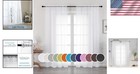 84in White Voile Sheer Curtains - 2 Panel Set For Living   Bedrooms
