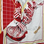 Zucchi Tea Towel Torrone Candy Red Yellow White Cotton