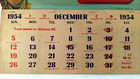 1954 55  Rc Royal Crown Cola Original Full Pad 13 Month Calendar 24 x11 5 