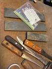 Vintage Butcher Knives  Sharpening Stones   Other Tools