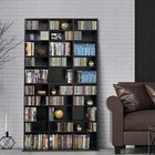 Dvd Cd Multimedia Storage Cabinet Stand Tower Rack Media Book Shelf Organizer
