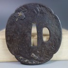Tsuba Guard Seeing Maple Leaf In Autumn Mokko Samurai Sword Fitting Katana Edo