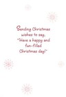 Sending Merry Christmas Wishes - Christmas Greeting Card - 21185