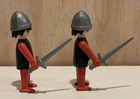 2 X Knights Vtg 1992 Playmobil Knight Figures Geobra Castle Medieval