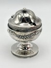 Antique Coin Silver Tested French Style Cherub Mustard Pot Goldwash 3 25   h Mono
