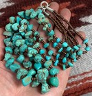 Gorgeous Multi-strands Turquoise Nuggets Necklace g210c-w3 5 