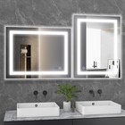 Dimmable Led Lighted Bathroom Mirror  Anti-fog wall Mounted Rectangle Mirror