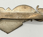 Antique Siam Thai Sterling Silver Enamel Hair Clip 3 25in