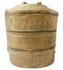 Vintage antique Brass copper Stackable Food Carrier