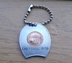 Vintage Souvenir Cheyenne  Wyo  lucky Penny 1950 Wheat Penny Keychain