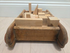 Vintage 1950s Playskool Wooden Block Pull Along Colorol Wood Wagon-wagon Only