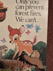 Vintage Sticker 1942 Walt Disney Bambi Smokey The Bear Woodland Critters Sticker