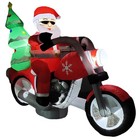  7-ft  Wide Santa On Motorcycle Blow Up Inflatable With 7ft Santa Motorcycle