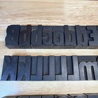 Letterpress Wood Type 1-5 8    Bold Printing Blocks 113 Pc Alphabet Vintage Lot