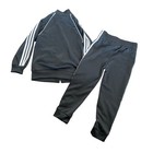 Adidas Track Suit Set Kids 4t Black White Stripes Jacket Jogger Pants 