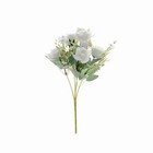 Ivory 4 Bushes 12  Silk Roses Artificial Flowers Bouquets Party Home Decorations