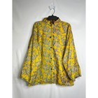 Handmade Silk Reversible Mandarin Jacket Women Xl Floral Boho Asian Eclectic