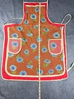 Vintage Aprons Lot Of 3 Christmas Reds Stripes Patchwork