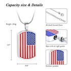 American Flag Urn Necklace Man women Bullet Cremation Jewelry For Ashes Keepsake