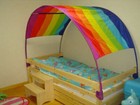 Vtg Y2k Retired Ikea Murmel Rainbow Pattern Toddler Crib Bed Tent Canopy