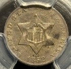 1852 Three Cent Silver     Pcgs Xf45     Original Surfaces      