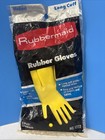 Vintage Rubbermaid 1995 Long Cuff Rubber Gloves Pair Yellow Medium New Deadstock